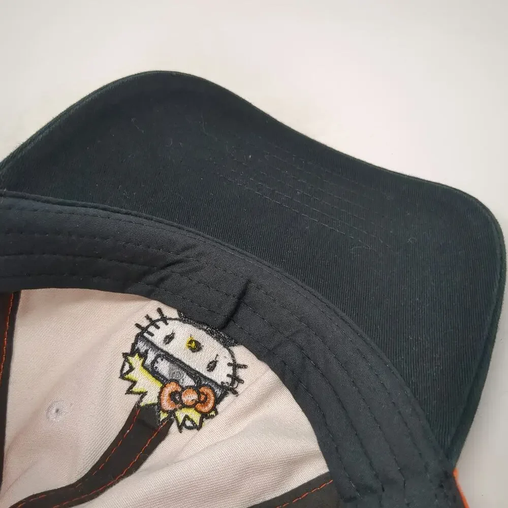 Naruto Shippuden Hello Kitty Baseball Cap Orange White Black One Size Sanrio Hat